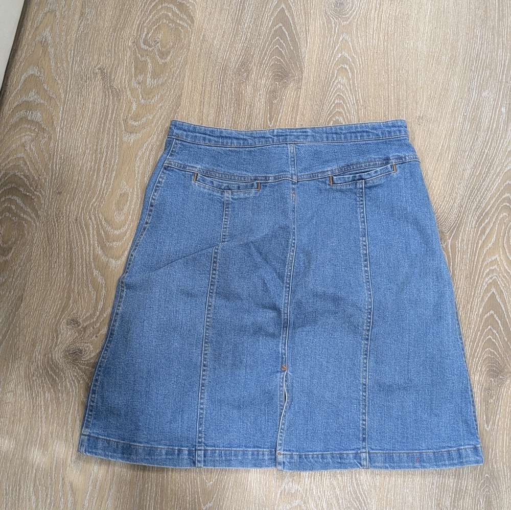 US 6 Jones Sport Blue Knee-Length A-Line Casual Skirt - Picture 2 of 3